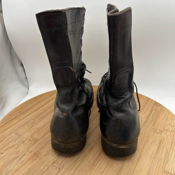 Vintage Endicott Johnson‎ Cap Toe Jumper Boots Black Size 8 With photo Of Marine - Picture 4 of 16